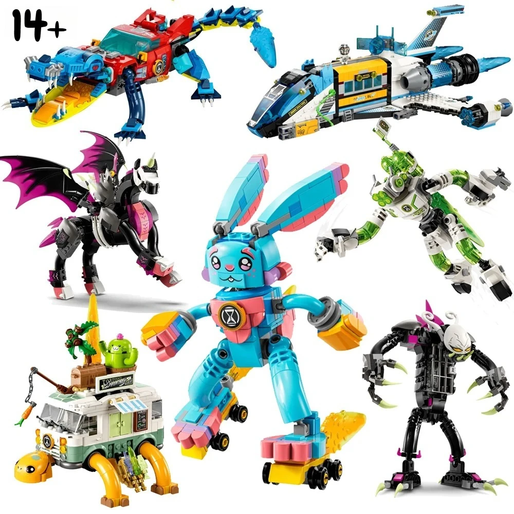 

Серия Dream, креативный корабль с акулой, черепаха, автобус, летающая лошадь, крокодил, автомобиль, дом на дереве, строительные блоки, строительные игрушки, подарок для детей