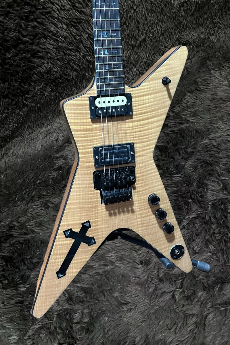 Heet verkoop goede kwaliteit Dean Dimebag Darrell elektrische gitaar Flame maple top Hot Sale gratis verzending