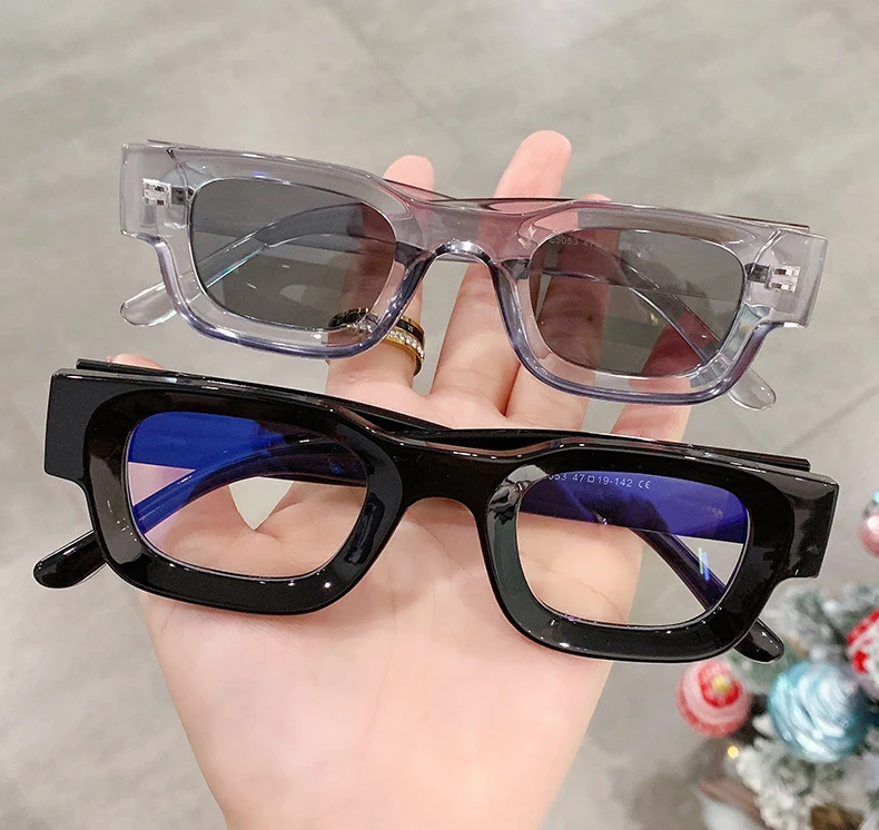Kleine Rahmen Sonnenbrille Männer Frauen Vintage Quadrat Sonnenbrille Marke Designer Konkaven Spiegel Schwarz Brillen Shades UV400 – Detail 1