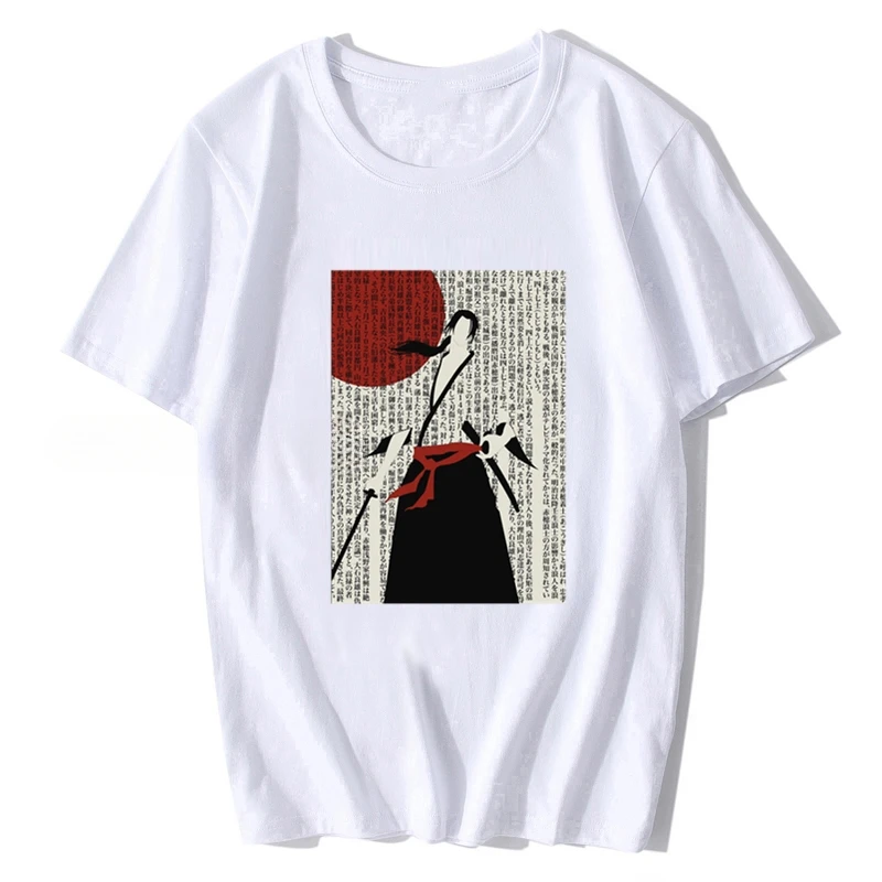 heavyweight Informal New Summer T Shirt Ronin Cotton Samurai Champloo Ofertas Men Cotton Tshirt Anime Tees Summer Round