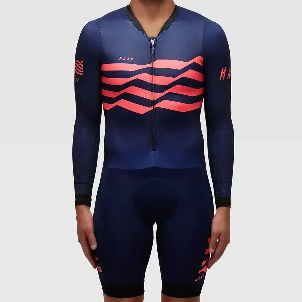 Cycling Skinsuit Pro Racing Jumpsuit Men's Clothes Long Sleeve Overalls Triathlon Bodysuit Boys Bike Monkey Cycling Suit