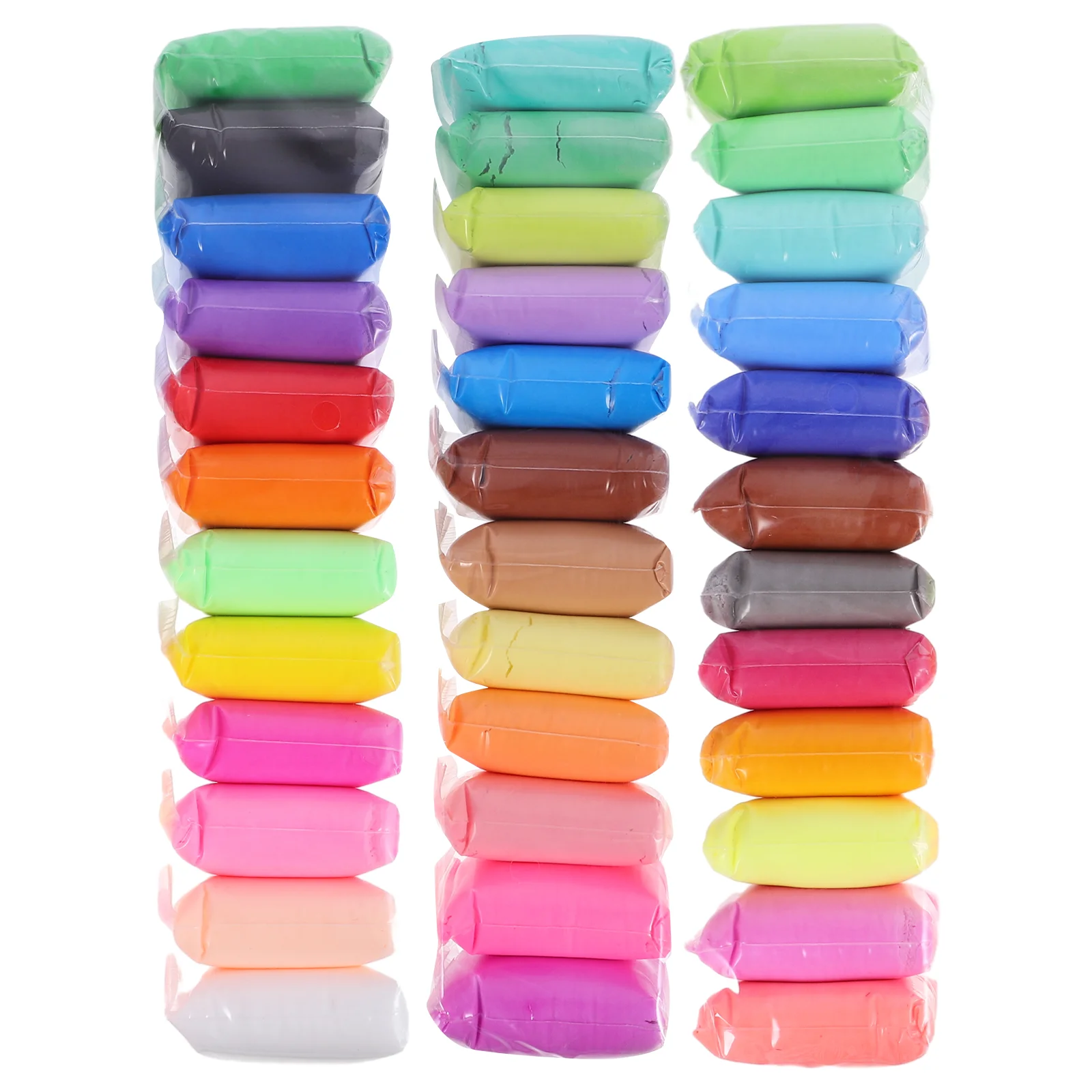 36 Packs Translucent Colored Craft Kits Safe Material Stable Performance Polymer Clay Projects Mix Colors Creatively