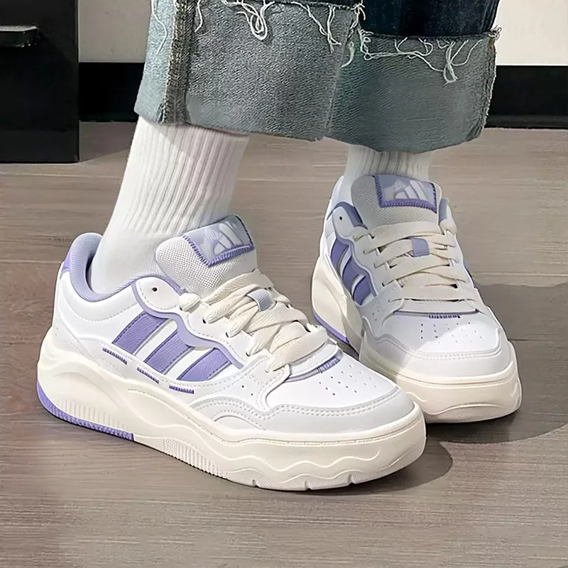 Adidas women's sports sneakers for daily wear - lightweight, comfortable, low-top, casual white sneakers KH9026