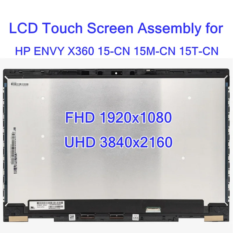 15.6-inch LCD Touch Screen Digitizer Assembly for HP ENVY X360 15-CN 15-cn0002TX 15T 15M-CN FHD L20114-001 UHD L20118-001