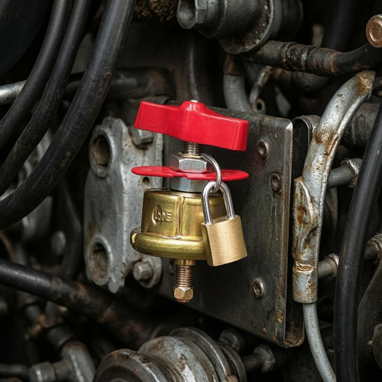 Battery Disconnect Switch with Bracket 300A Battery Disconnect Switch Metal Copper for Car, Truck