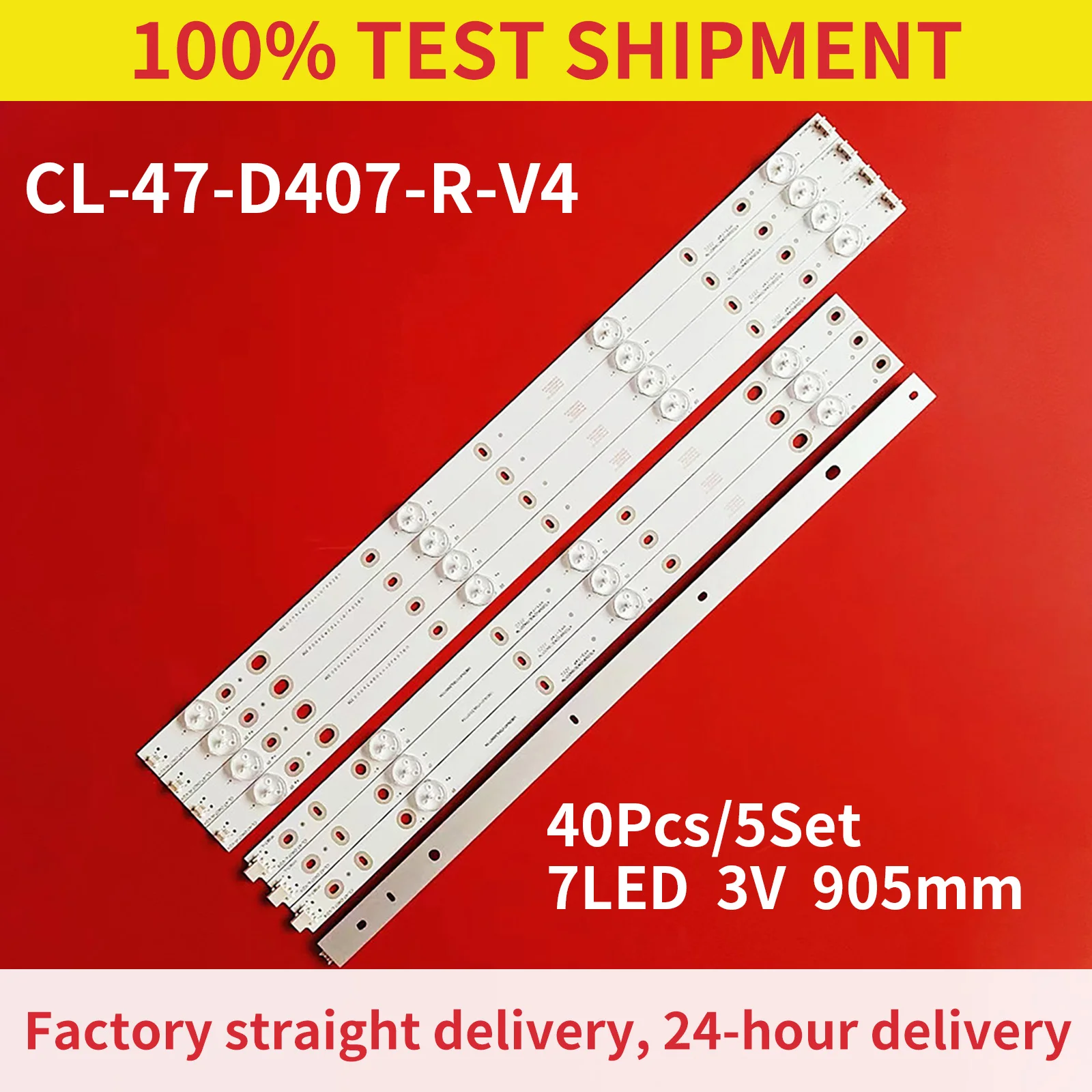 

5set LED Backlight strip for CL-47-D407-R-V4 CL-47-D407-L-V4 FOR 47PFL3198H 47PFL5708/F7 47PFG4109/78 47PFL3188 PT470H1-DUJFFE