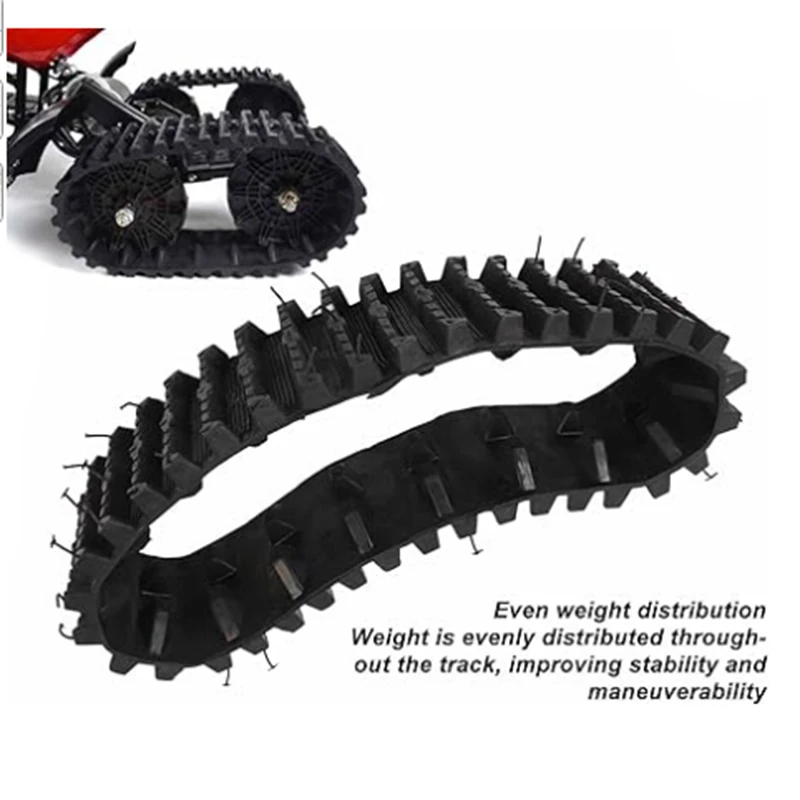 Rubber Track Caterpillar Tracks For ATV Go Kart UTV Buggy Snow Blower Sand Snowmobile Quad Dirt Bike Wheels Accessories