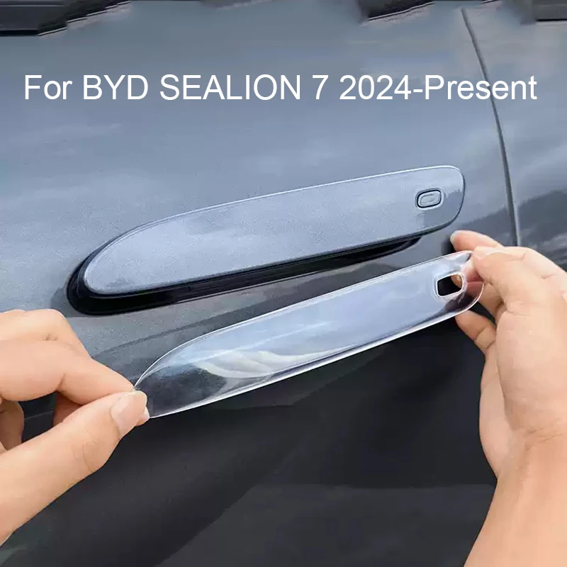 

4pcs Car Door Anti-collision Protector Bar Stickers For BYD SEALION 7 2024-Present Protection Strip Side Edge Protection Guards