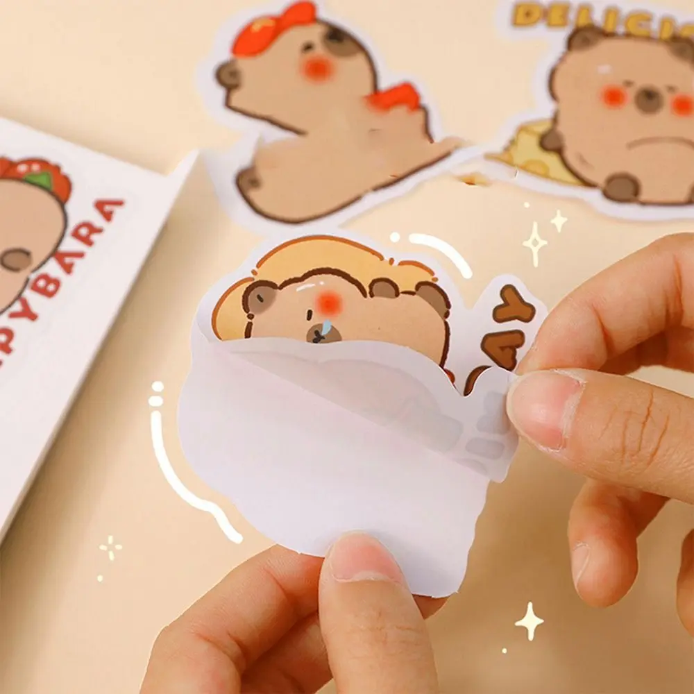 30 sheets/bag Kawaii Capybara Stickers Cute Waterproof DIY Scrapbook Decorative Multi-purpose Durable Stationery Sticker