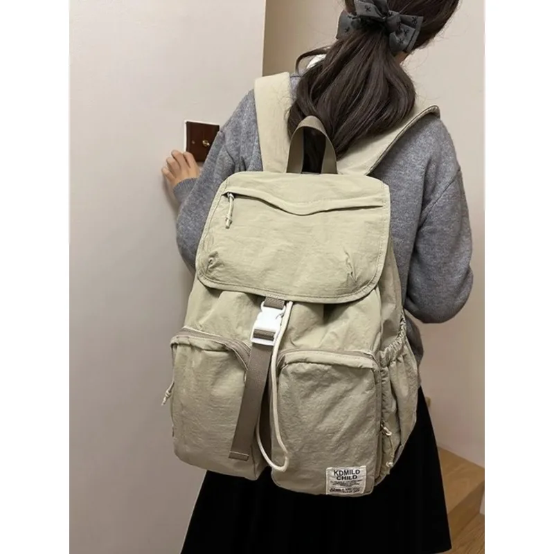 Lightweight Unisex Commuter Backpack Large Capaci Travel Bag for School And Work Dual Shoulder Strap Soft Nylon Waterproof