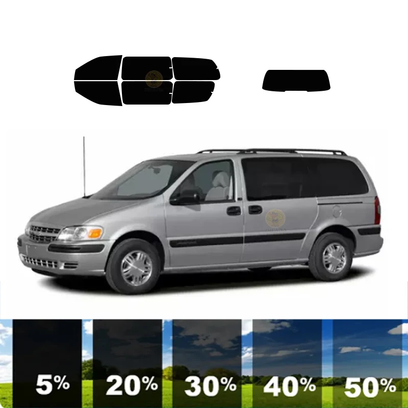 precut Removable Window Tint Film For Car 100% UVR 5%-35%VLT Heat Insulation Carbon ﻿For CHEVROLET VENTURE EXT MINI VAN1997-2005