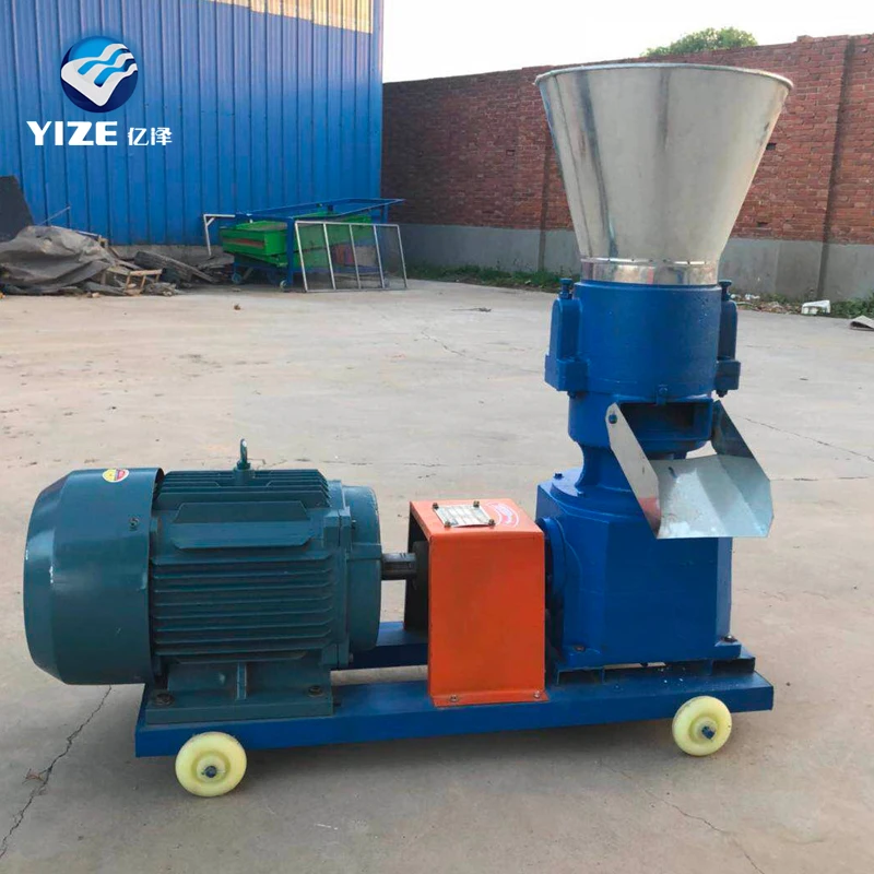 Ring Die Animal Feed Pellet Machine 2Ton Per Hour for Cattle Farm Hot Dip Galvanized Frame Auto Lubrication CE Certified