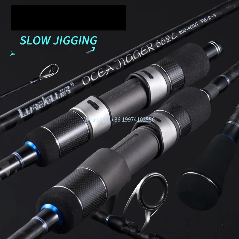 1,98 m Carbon Spinning/Casting Slow Jigging Bait casting Angelrute