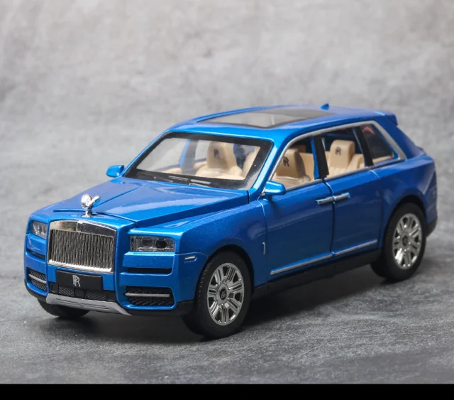 1: 24 Rolls Royce cullinan simulation alloy acousto optic return force car children\'s toy birthday gift black car