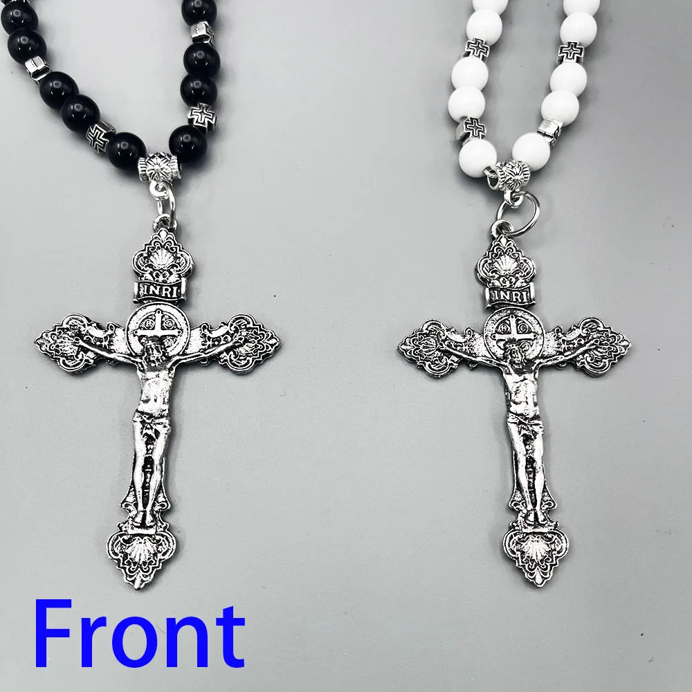GS48 New Cross Alloy Exquisite Two-Sided Car Rearview Mirror Decorations And Pendants  Orthodox Church Jesus Christ Ornaments