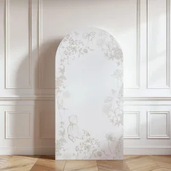 Mehofond Custom 2-Sided Pattern Florals Bear Garden Kids Birthday Party Baby Shower Cover Chiara Arch Background Decor Backdro