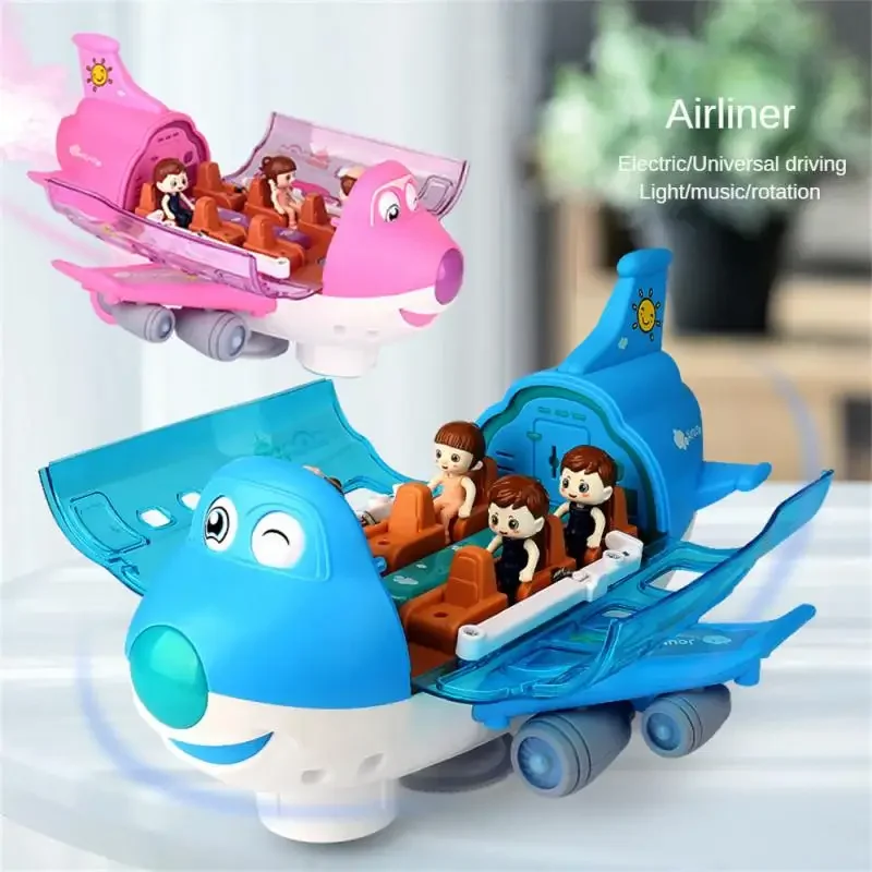 Simulation Model Universal Driving Colorful Package Electronic Toy Kids Toys Enhance Cognitive Ability Airliner Model Brain Game