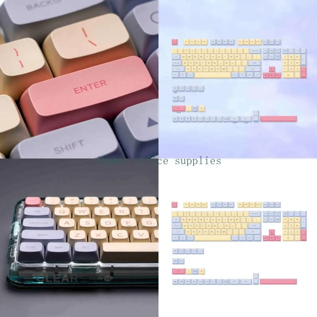 

K43B Keycap PBT Стандартный процесс сублимации краски Колпачок 128 клавиш XDA профиль для механической клавиатуры