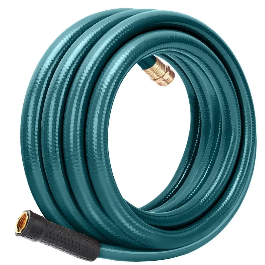

Leader Garden Hose 3 4 in. x 25 ft. No Kink, Flexible, Leakproof, Male Female Heavy Duty Durable 5 Layers PVC Rubber Lightweight