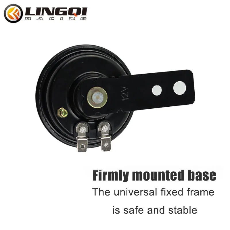 LINGQI Pit Dirt Bike Motorcycle Loud Horn Speakers Waterproof 12V for Electrical Moto Round Warning Voice Signal Accessories