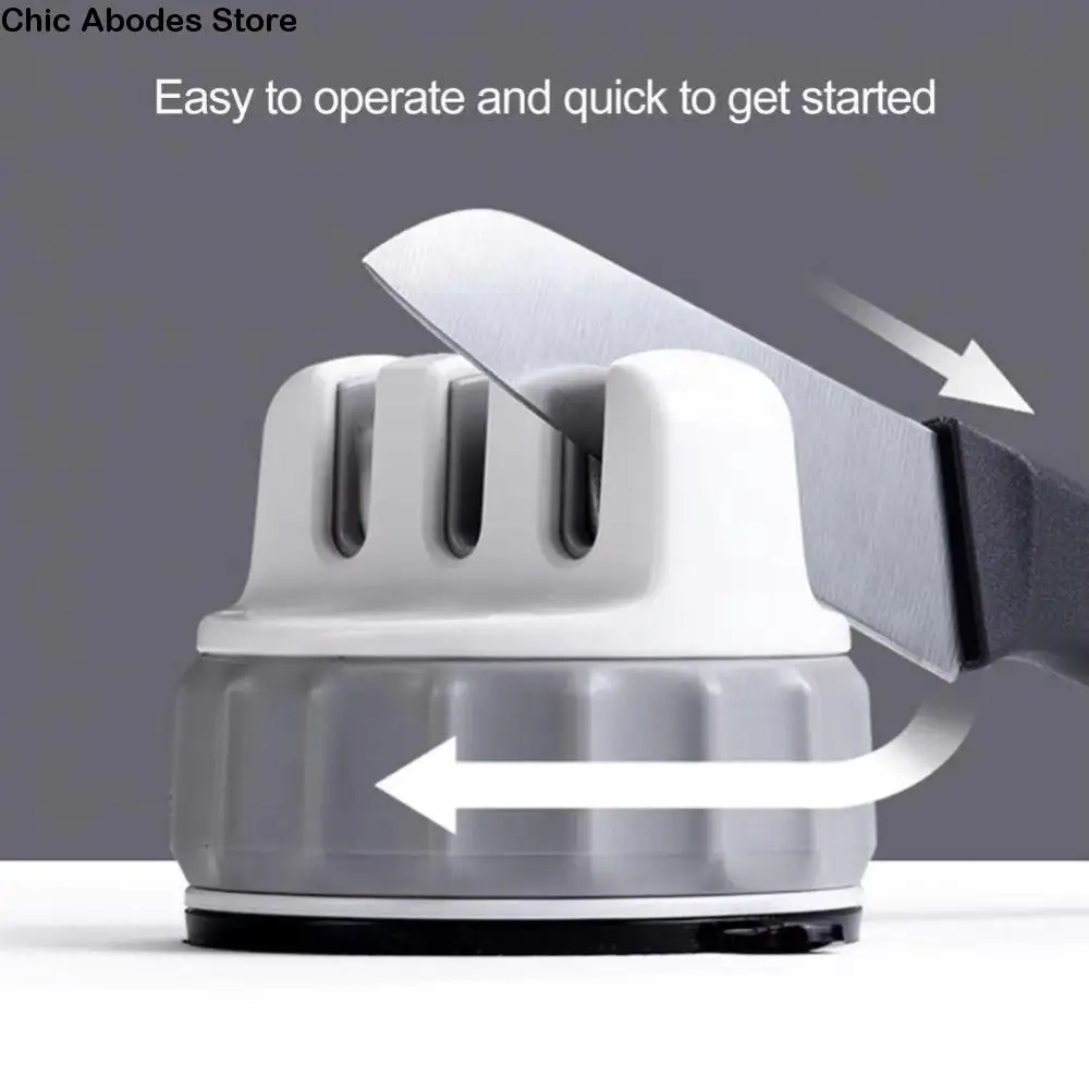 

Stainless Steel Mini Cutter Sharpener Quick Sharpening Fine Grinding Sharpening Stone Manual 3 Stages Cutter Whetstone Home Use