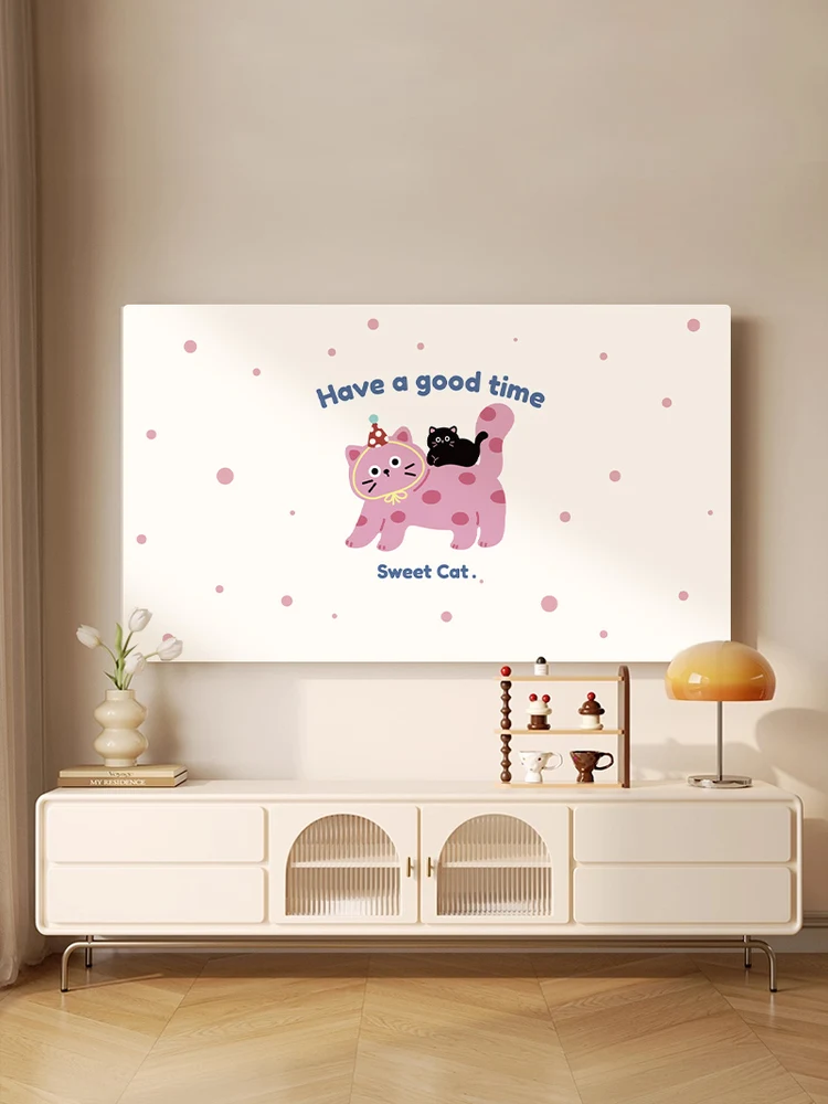 

Dopne Sle L TV Dust Cover 556575 Inch Decorative Hanging ield Curtain New Model Home Fabric Protection Cover