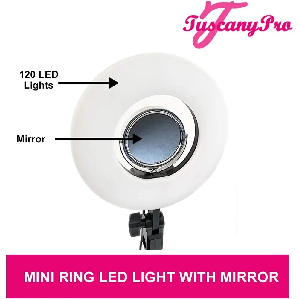 Portable Chair with Mini Ring LED Light - Perect or Makeup, Hair Stylist, Sn with 25 Inch Seat Height - Carry Bag Included - USA - view 6
