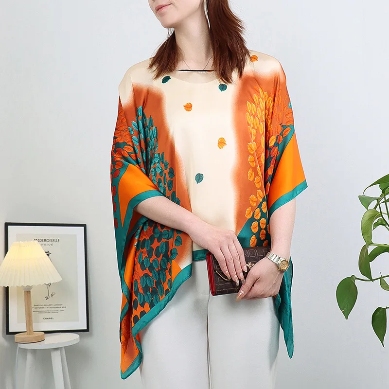 

Poncho Pullover Shawl Sun Protection Scarf New Versatile Scarf Paired With Women's Loose Summer Sunscreen Leisure Clothing P3