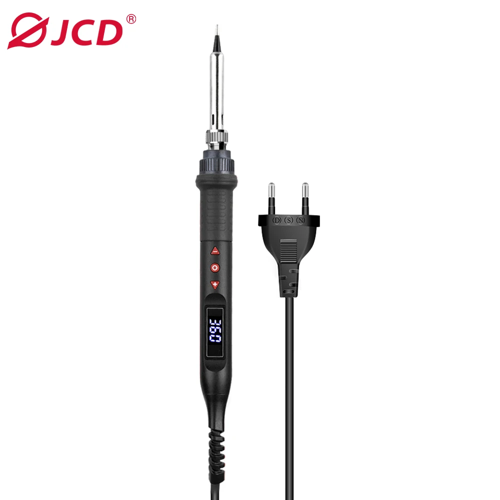 JCD 908U Digital Electric Soldering Iron Set Kit 220V 110V Temperature Adjustable LCD Display Solder Welding Iron Tool Tips 80W