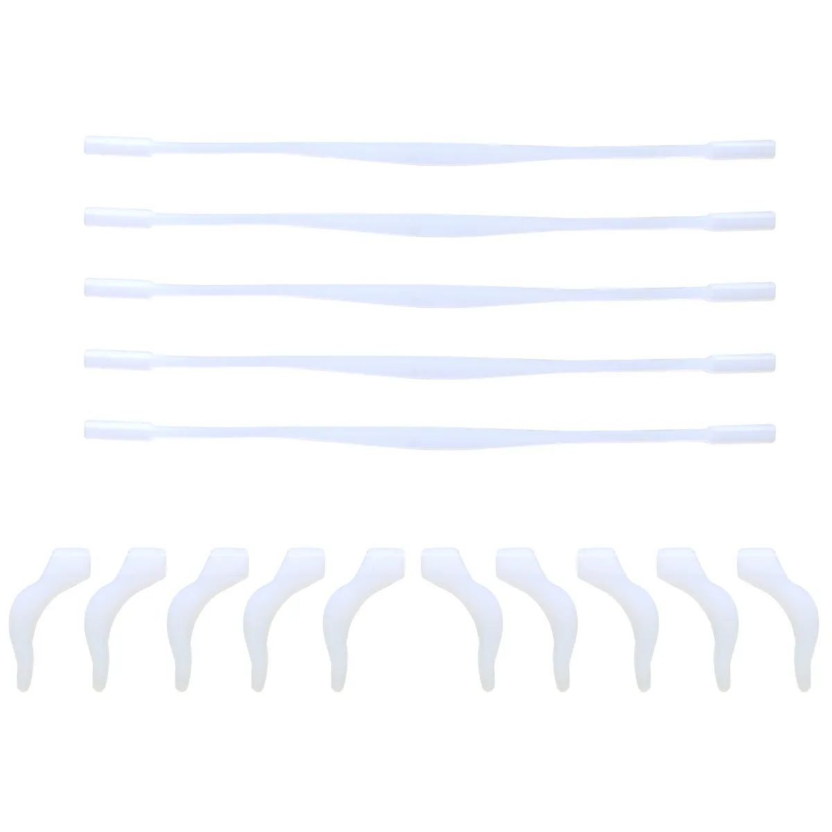 

5 set Anti-Slip Silicone Eyeglass Strap Set For Kids Non-Slip Temple Tips Ear Hooks Lightweight Outdoor Sports Use