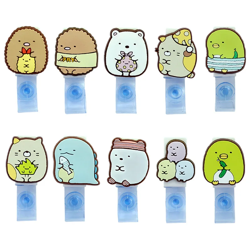 Cute Cartoon Access Card Meeting Retractable Badge Reel Doctor Nurse Chest Card Document Exhibition Holder Clip Badge Holder