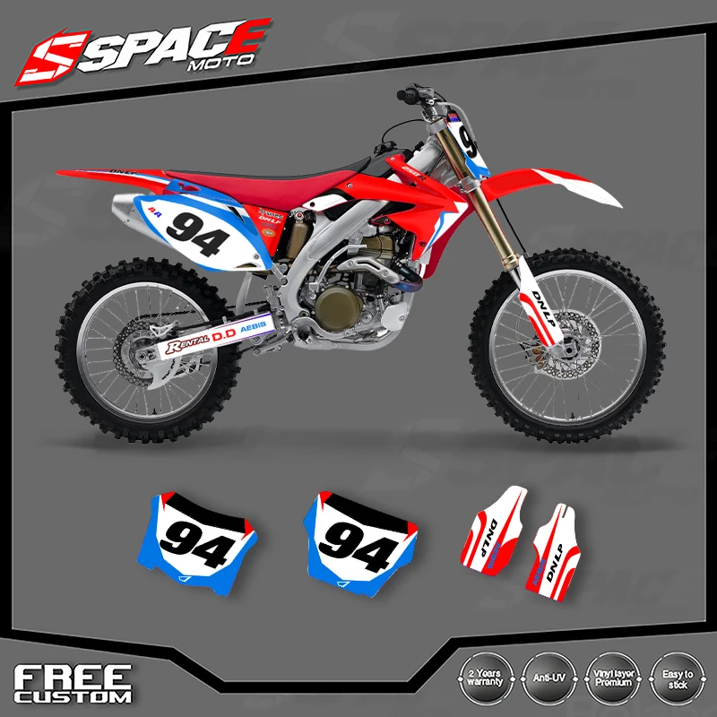

Наклейки-декали SPACE Custom Motorcycle Graphics Background Decal для HONDA 2005 2006 2007 2008 CRF450, комплекты наклеек 02