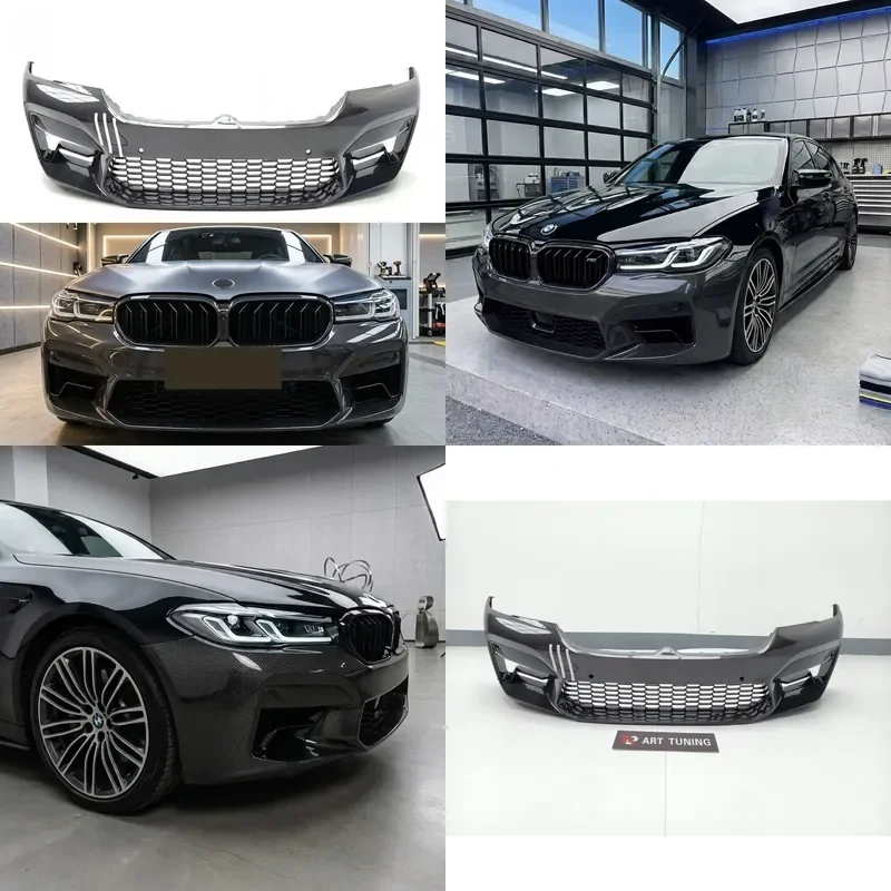 for BMW 5 Series G30 M5 Style Wide Body Kit F90 M5 LCI Wet Carbon Fiber Front Bumper