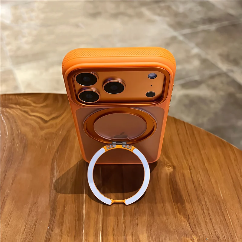 Picture 4: Magnetic Rotating Pivot Bracket For Magsafe Case For iPhone 17 17Pro 17Pro max Touch Control Camera Button Matte Hard Cover