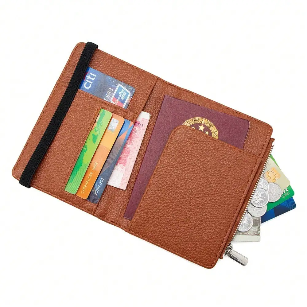 RFID anti-roubo titular do passaporte saco de viagem clipe de passaporte multifuncional carteira de viagem passaporte de viagem carteira capa de passaporte