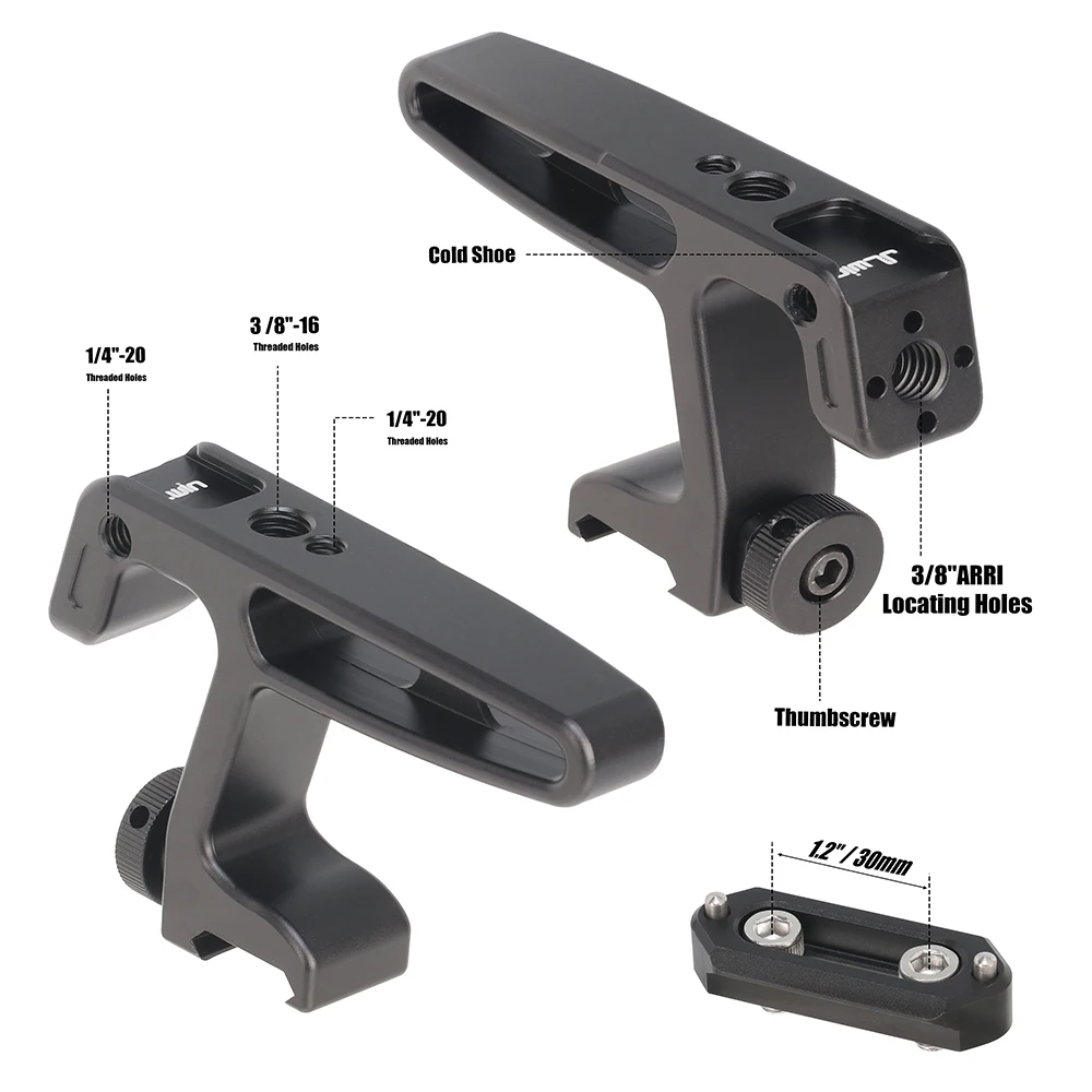 FOTGA Camera Top Handle Mini Slider Hand Grip Handgrip Locating Screw Monitor Mic Rig For Nikon Canon Sony Camera Cage handle