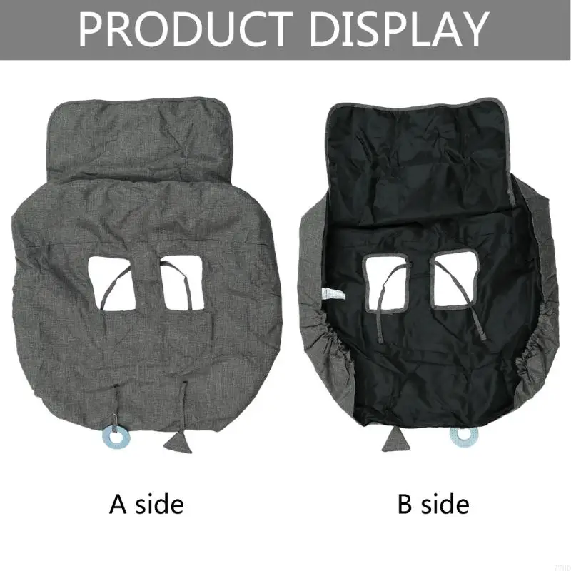 Funda para carrito compras para bebé 77HD, forro para carrito compras seguro y almohadilla fibra poliéster