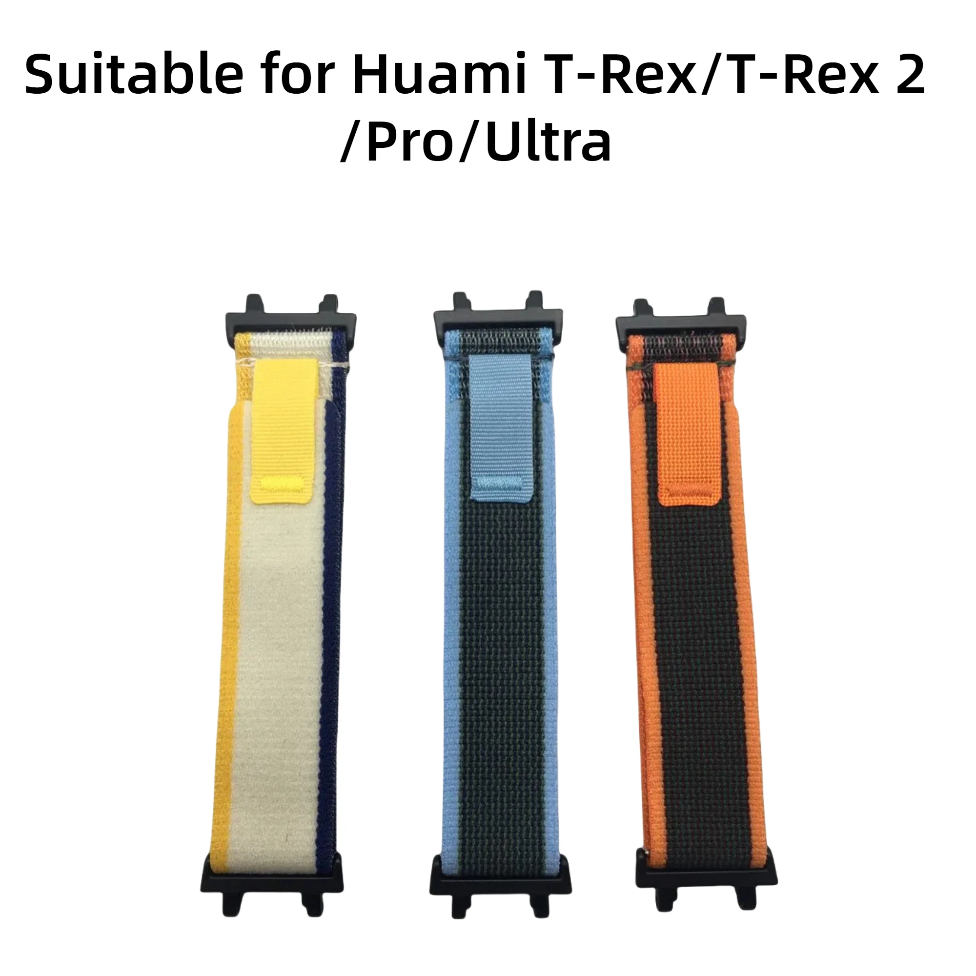 Rugged Nylon Watchband for Xiaomi Amazfit T-Rex Series: T-Rex 2, T-Rex2 Ultra, T-Rex Pro,T-Rex Sports Style Loop Strap