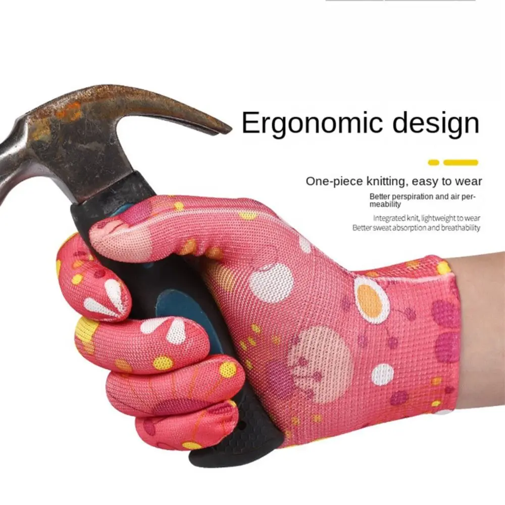 

1Pair Thin Planting Labor Gloves Nylon Labor Protection Gardening Gloves Wear-Resistant Breathable Women Work Gloves Outdoor