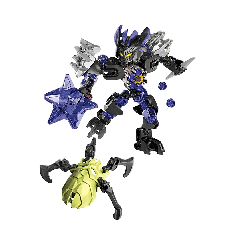 Gouden Masker Bionicle Ice Master Bouwstenen Beschermer Kopaka Anime Actionfiguren Soldaat Robot Steentjes Speelgoed voor Jongens Cadeaus