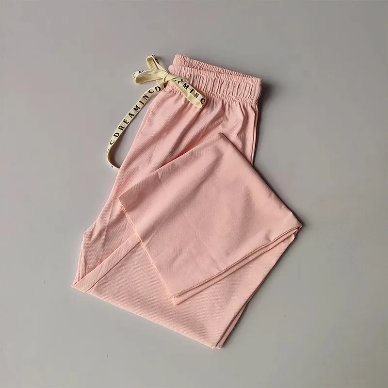 Ice silk wide leg pants women's summer book style sun protection loose ice cool casual outdoor sports pants Yoga fitness Pants image 2