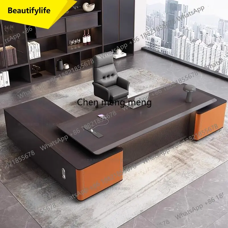 

a55 Light luxury high-end boss table desk, simple paint modern supervisor
