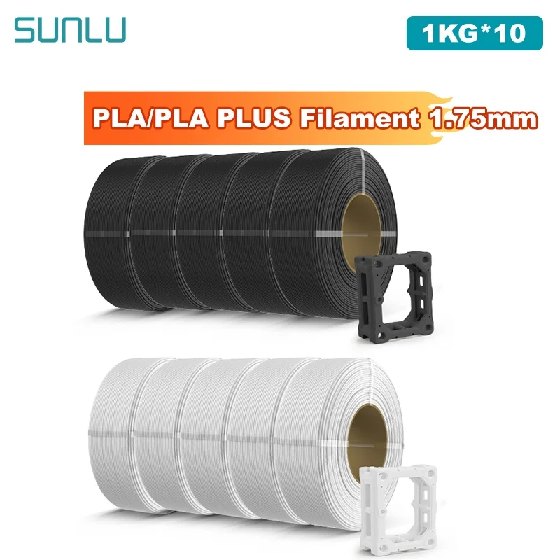 SUNLU 10KG PLA/PLA PLUS Filament 1.75mm 1KG Without Tray 3D Printer Filament for 3D Pen & Refill Filament
