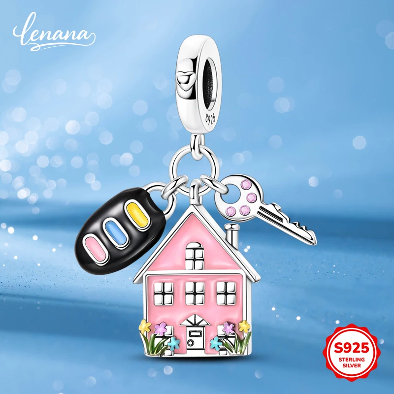 

Серебряный кулон-ключ для семейного дома 925, сделай сам, женский шарм, ювелирный аксессуар, подарок