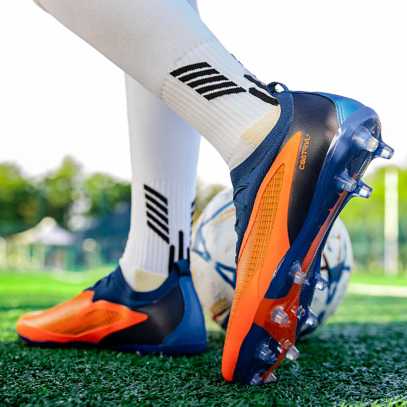 Mens Football Shoes 2026 New Youth Five-a-side Match Long Nail Boots Anti Slip Wear Resistant Sports Soccer Shoes for Men