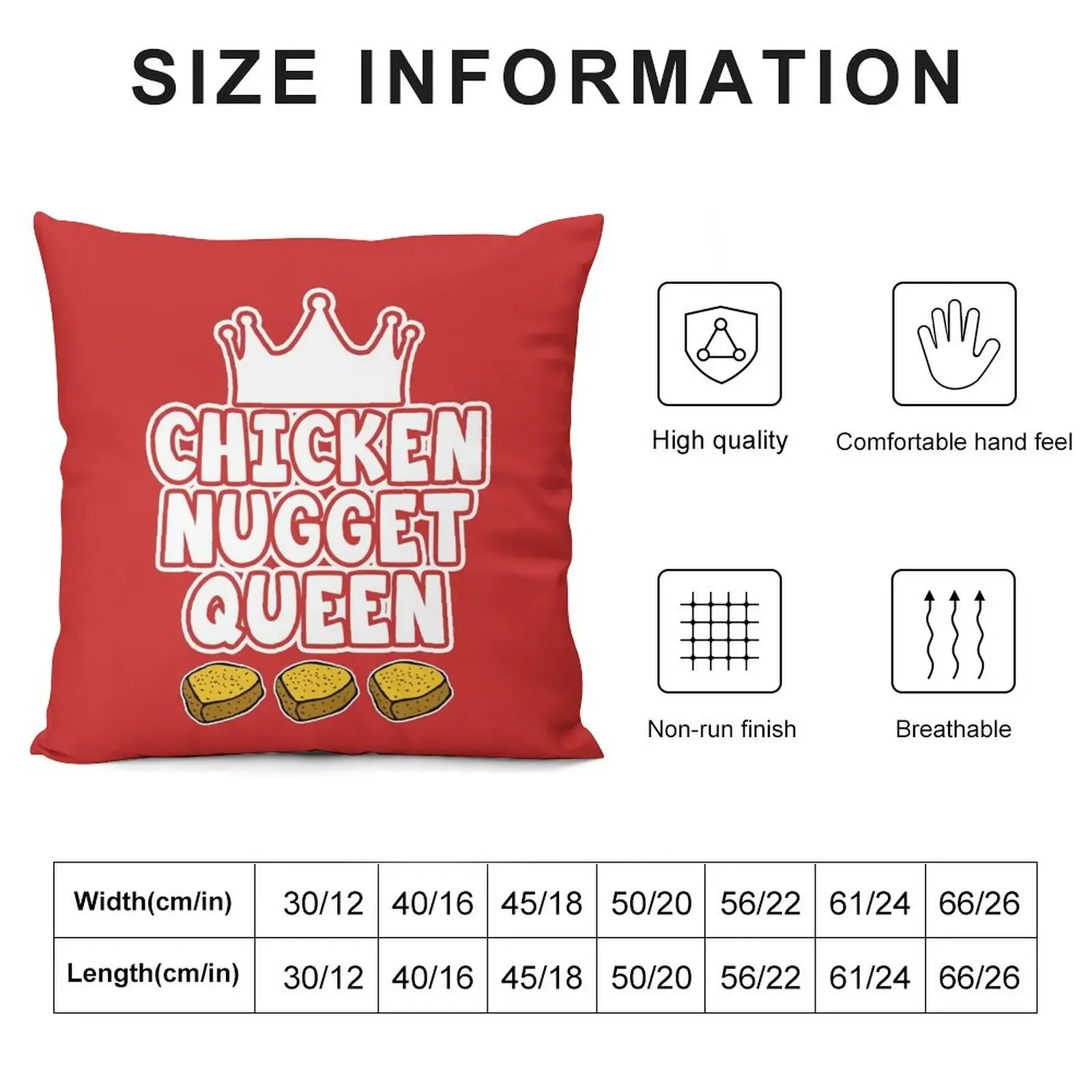 Chicken Nugget Queen Throw Pillow ornamental pillows Christmas Cushion For Home pillow