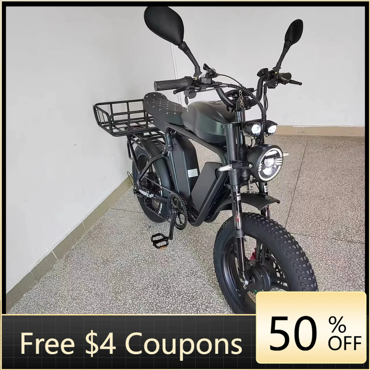 

Rs 70 Ah Remote Cargo Ebike Dual Motor 2000W 52v Triple Battery Full Suspension Hydraulic Brake Mag Wheel Cargo E Bike