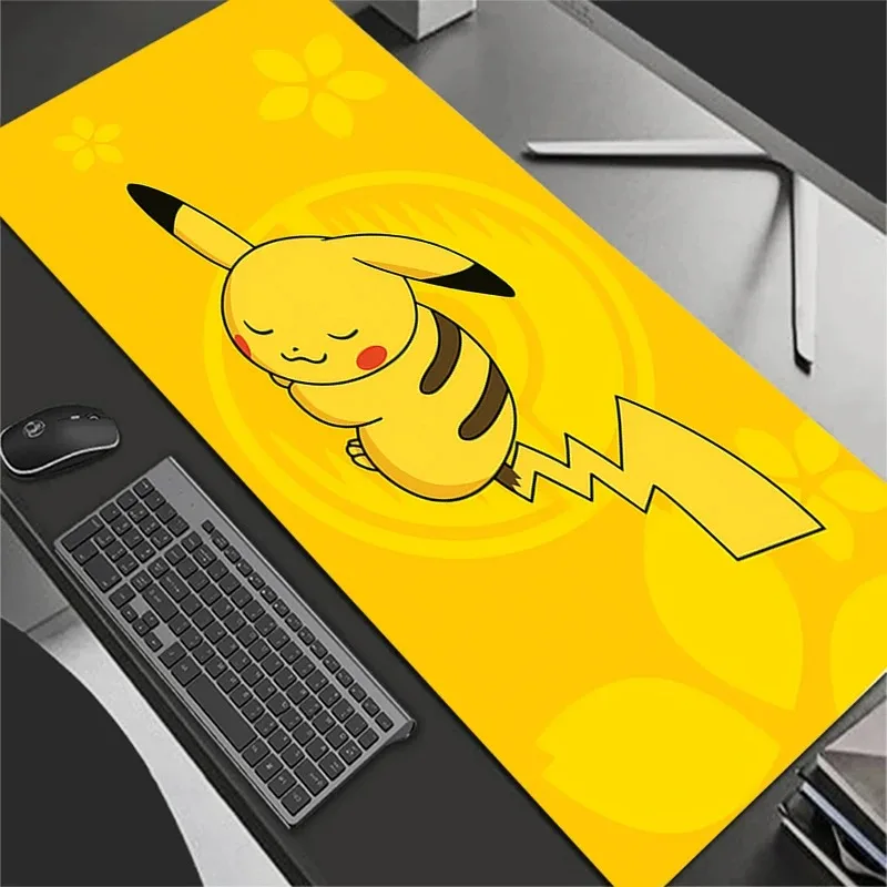 Computer-Mauspad Gaming P-Pokemons P-Pikachus Mauspad Großes Mauspad Gamer Tastaturpad XXL PC Schreibtischunterlage Tapis Souris