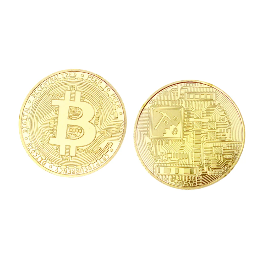 1/3/5/10 قطعة 4 سنتيمتر معدن مطلية بالذهب بيتكوين جمع الفن جمع الهدايا التذكاري المادي كاسيوس بت BTC التقليد العتيقة