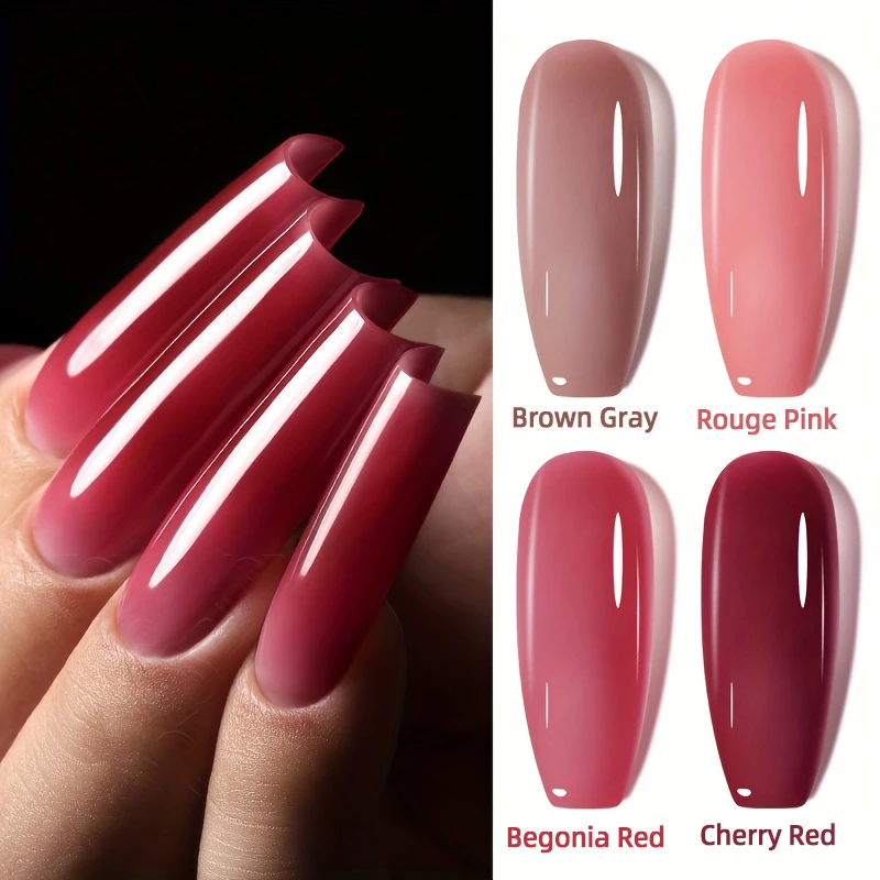 Gel de uñas acrílico para extensión, 30g, rubor, rosa, suave, duro, Gel de construcción, manicura UV semipermanente, arte de uñas